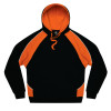 Ascot Mens Hoodies Black White Orange